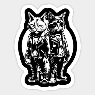 ROCK N' ROLLS CATS Sticker